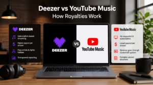 Cum funcționează royalty-urile pe Deezer versus YouTube Music